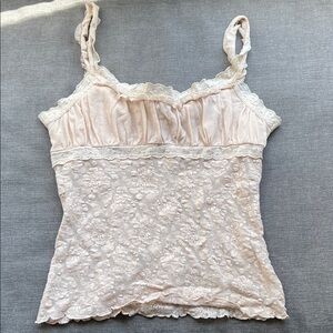 Hanky Panky Pink Lace Crop Top